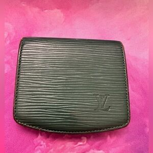 Vintage Louis Vuitton Epi Snap Card/Coin Case (Project/Fair; Green)